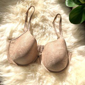 Natori women’s Full Fit Lace Contour Underwire Bra 32DD cream tan